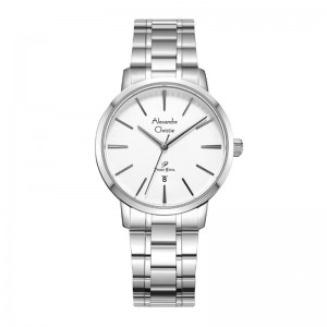 Alexandre Christie AC 1028 Silver White Lady  Steel LDBSSSL